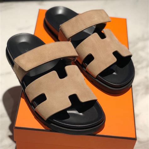 hermes slippers mens|hermes men's sandals street style.